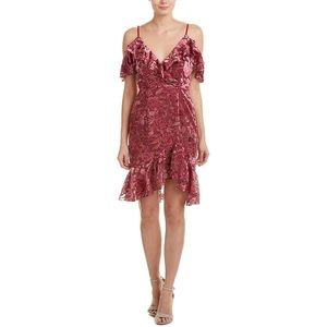 Lucy Magenta Isla Burnout Floral Sheath Dress